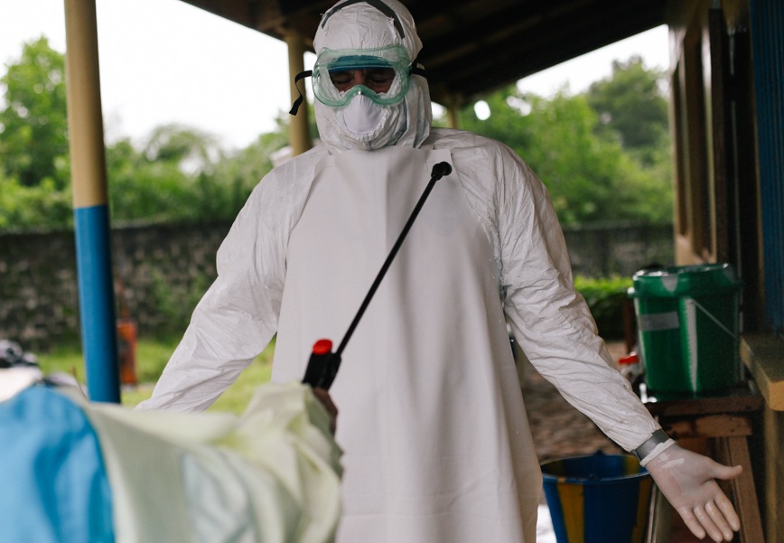 Dr. John Fankhauser working in Ebola treatment units in Liberia.
