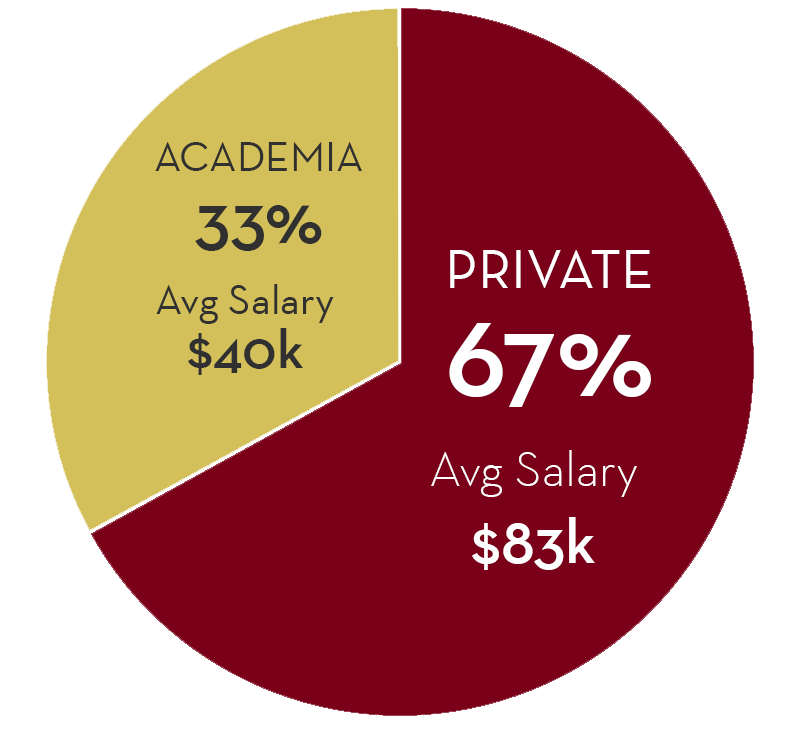 mph-sectors MPH graduate careers pie chart